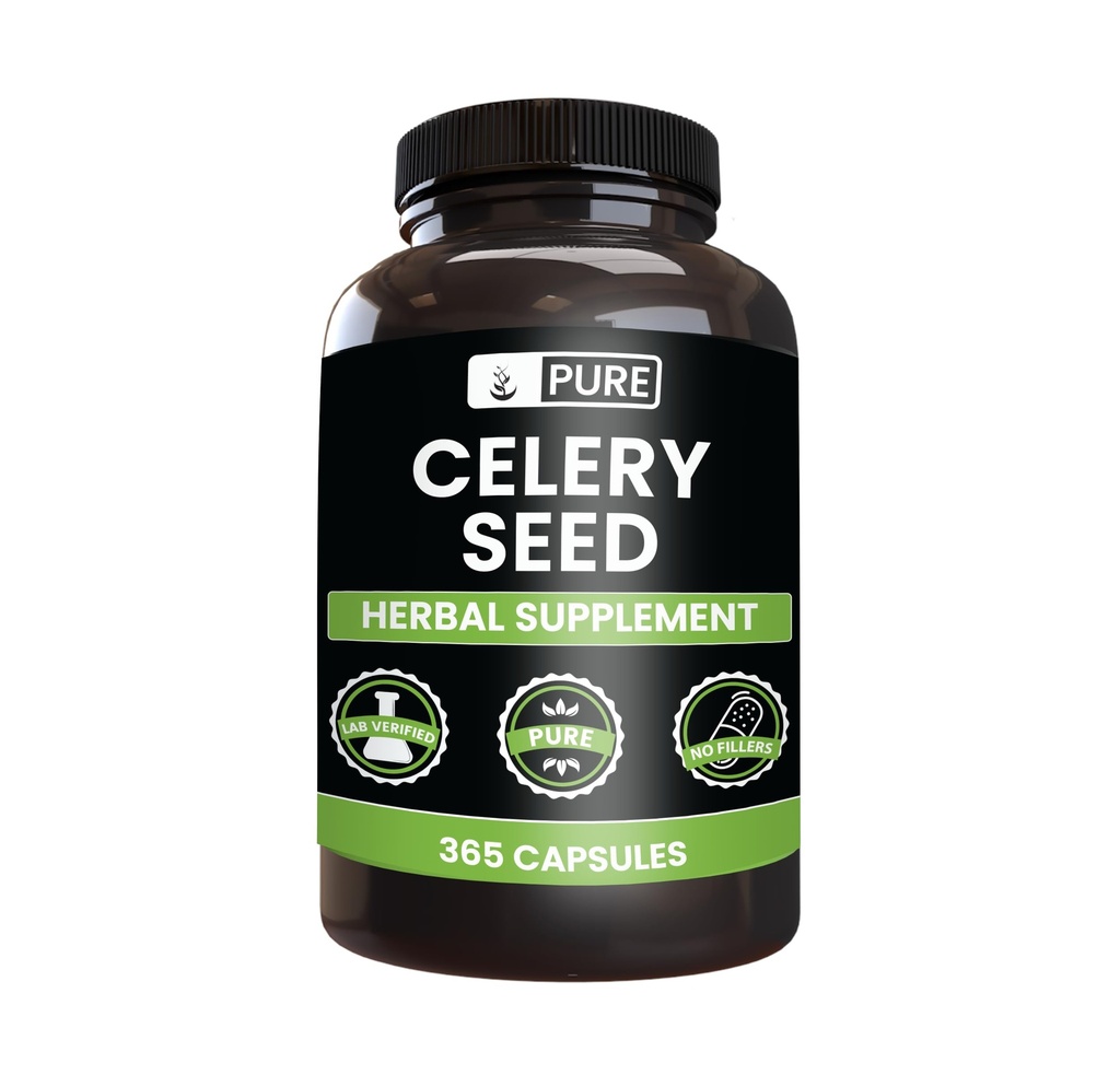 纯原始成份 Celery种子(365 Capsules) 无镁或水稻填充器,永远纯净,实验室验证