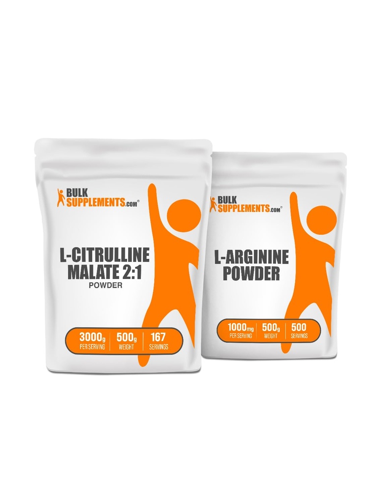 散装增量 Citrulline Malate 2: 1 500g + L- Arginine 500g Bundle