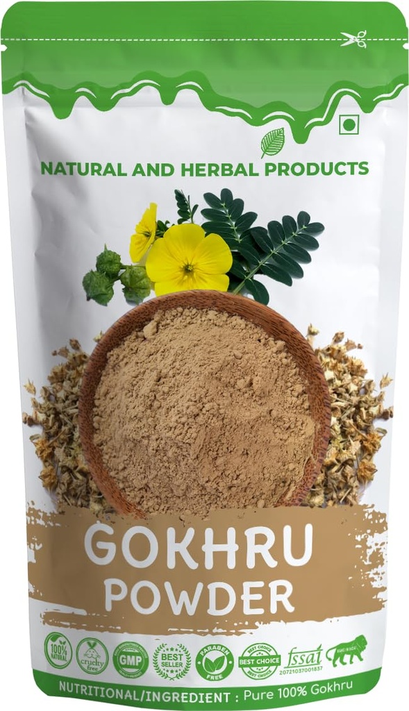 Organic Gokharu Powder For Eating, For Drinking, For Hair, For Skin, For Face Pack, For Gokharu Churan Powder For Skin For Face, Gokshura