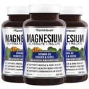FarmHaven Magnesium Glycinate & Malate Complex w/ Vitamin D3, 百分百切除最大吸附, Vegan – Bone Health, Nerves, Muscles, 360 Capsules, 180天