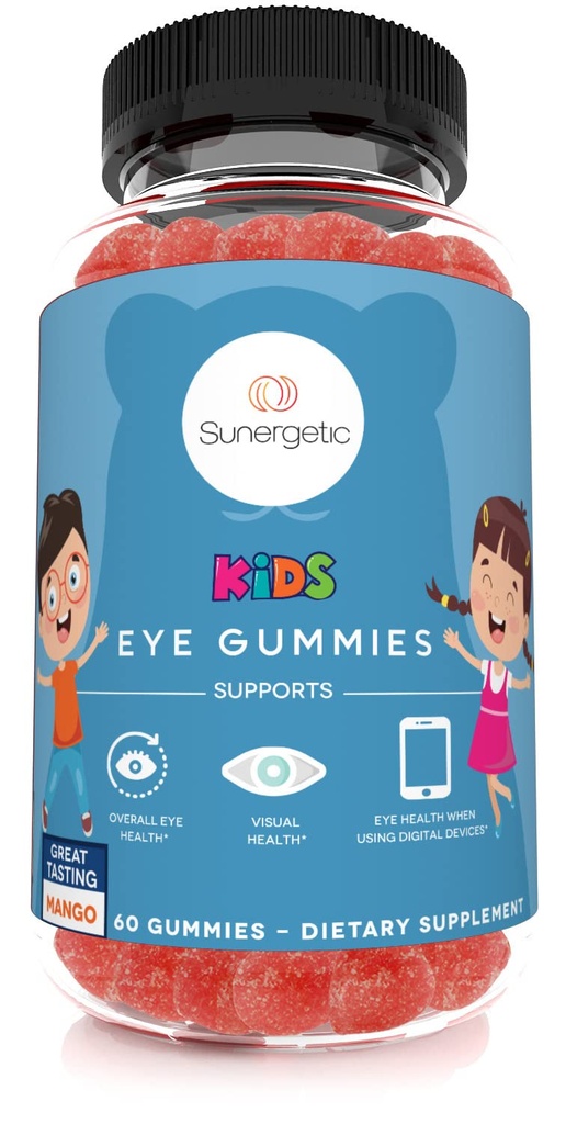 儿童眼前支持Gummys - 与Zeaxanthin合作的Lutein 支持整体眼部健康,视觉和 Macular Health - 与Lutemax合作的Lutein & Zeaxanthin临床研究 2020-60 Gummys