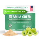 Amla Powder & Green Tea Superfood Supplement, 20x Ultra Centred Amla, 抗氧化剂支持,用Oolong Tea 和印度鹅莓制造,有机, Vegan,经典火焰, 30种服务