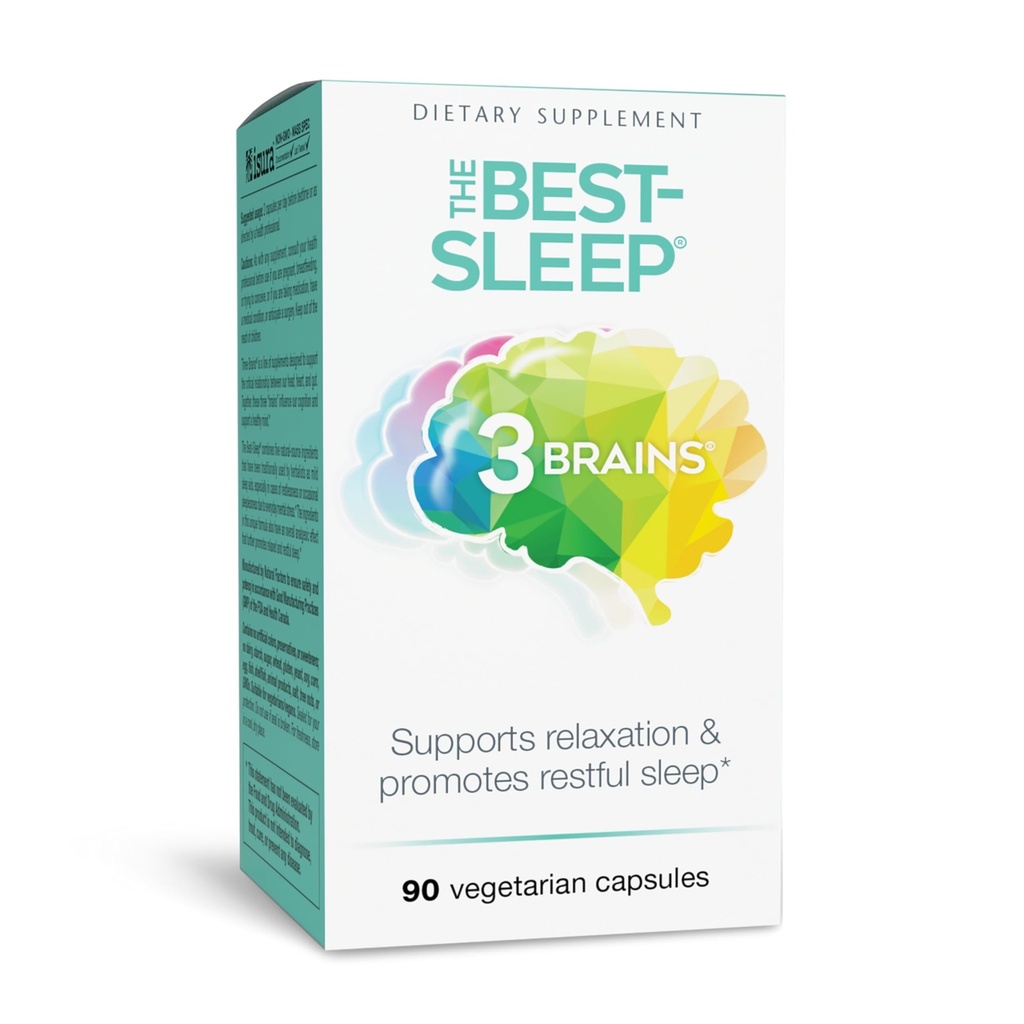 自然因素3 大脑,最佳睡眠,支持放松和休息睡眠,Vegan,90 Capsules