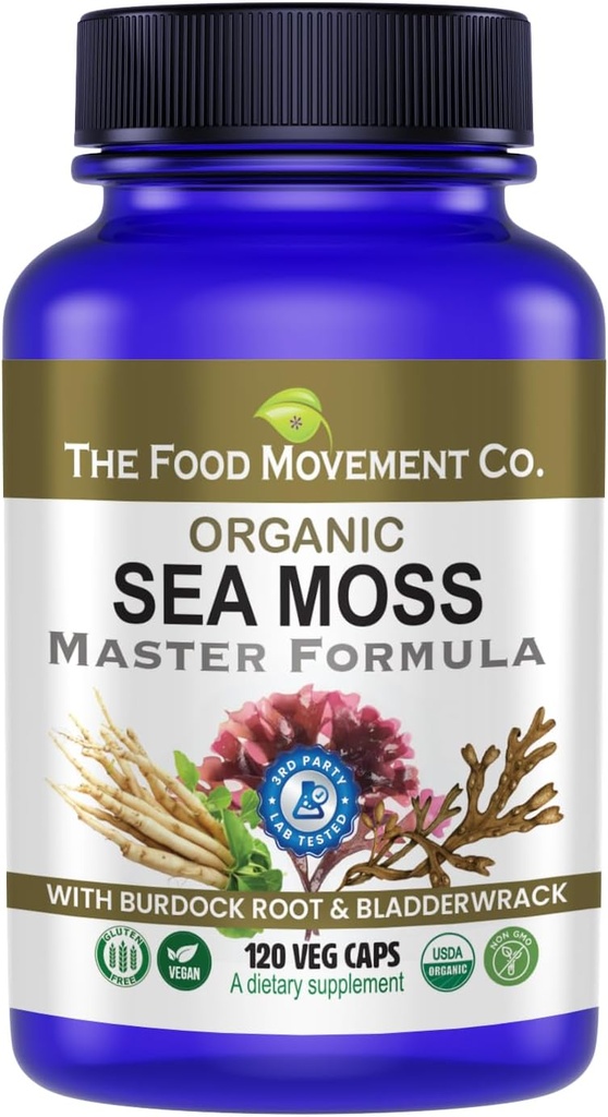 (英文) The Food Movement CO. Sea Moss Master Forme Burdock Root & Bladderwrack for Gut Health =======================================================================================================================================================================================================================