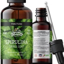 Spirulina Tincture,有机螺旋藻萃取剂(Arthrospira Platensis)草药补充剂,冷前置有机植物甘油中的非GMO,700毫克,2 oz(60毫升)