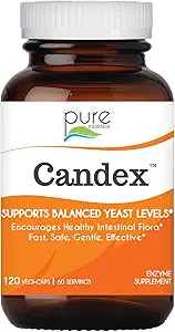 纯Essence Candex 补充剂 -- -- 含有消化酶的Yeast Over growth 补充剂,Yeast Information Probiotic 治疗男女患者 -- -- 120 Capsules