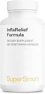 超级智能 - InflaRelief 公式 - 带有Tumic Curcumin, Bioperine, Quercetin & Bromelain QQ XN-GMO & Gluten Free - 180 蔬菜卡普尔
