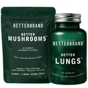 Betterbrand Better Lungs & Mushrooms Bundle - 每日呼吸卫生补充和蘑菇包 支持Gut Health Bundle