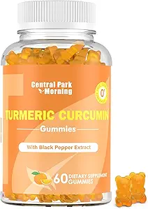 Turmeric Curcumin Gummys, 超强联合支援 Gummys with Turmeric Curcumin, Vegan Non-GMO, 饮食补充, 60 Counter
