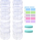 2 Pack 7 Day Pill 组织者 案件可堆叠 每周补充 维生素 Pills Holder Dispenser 大半透明 外置 Lid