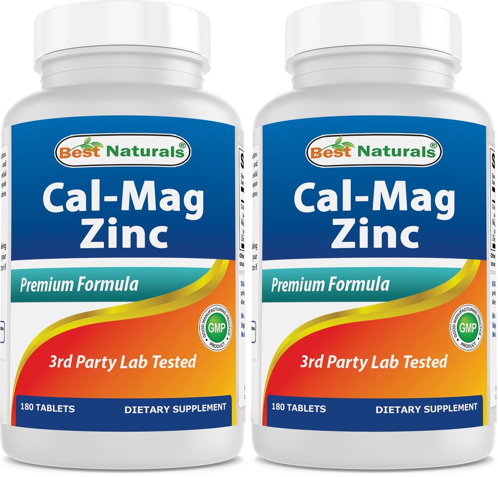 2 包 - 最佳天然钙 镁锌 - 180 片 - 基本 Cal Mag锌矿综合体(共计360 片)