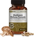 DailyNutra 蘑菇防御公式 - 免疫支持补充 → 有机蘑菇,热水抽取 - Reishi, Chaga, Maitake, Shitake & Turkey Tail (60 Capsules)
