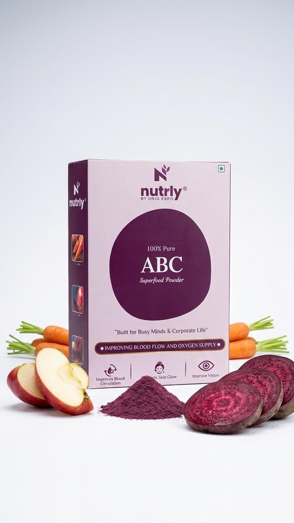 ABC Superfood Powder | Apple Beetroot Carrot Powder | Natural Fruit & Vegetable Blend | Rich in Antioxidants & Dietary Fiber | No Added Sugar | Vegan