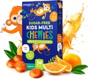 OmegaVia 无糖儿童 多维他命 Chewies - Daily Chewable Gummy Vitamins for Kids 3+, Vitamin A, C, D3, E, B6 & B12, Folate & More, Natural Orange Flavor, 30 Count