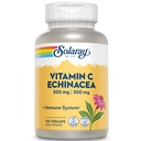 SOLARAY 维生素 C 和 Echinacea 根 健康免疫系统支持 w/500 mg VIT C 和 300 mg Echinacea Per Capsule → N-GMO & Vegan → 120 Veg Caps