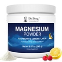 Berg Magnesium Glycinate Powder博士为睡眠、放松和压力缓解服务 -- -- 现在包括维生素D3和锌 -- -- 美味的Raspberry和Lemon Flavor(50种服务) 镁 -- -- 镁饮用粉