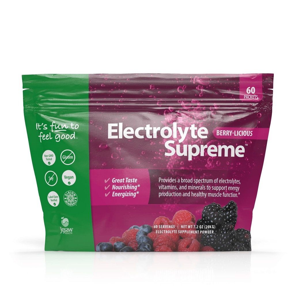 Jigsaw Health Electrolyte 最高电解质 电解质宽谱 + Trace Minerals + Berry-Licivor → 60 services (Packets) 电解质宽谱 + Trace Minerals → Berry-Licivor → 60 services (Packets) 电解质宽谱 + Trace Minerals → Berry-Licivoral → 60 services (Packets)