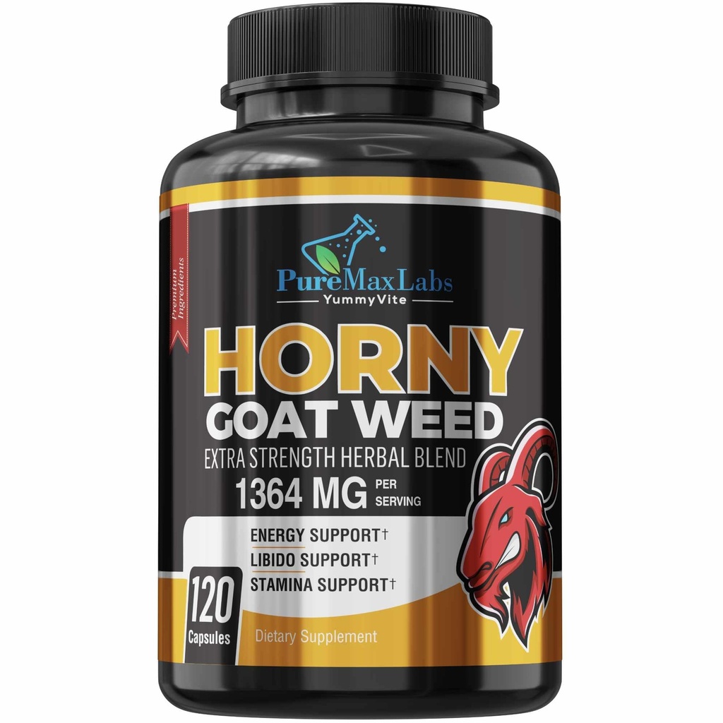 Horny Goat Weed Extra Force Blend, 120 Capsules, w. Maca, Arginine, Ginseng, Tribulus, Tongkat, Libido, Stamina, 能源支持, 非GMO 公式, 120 Caps