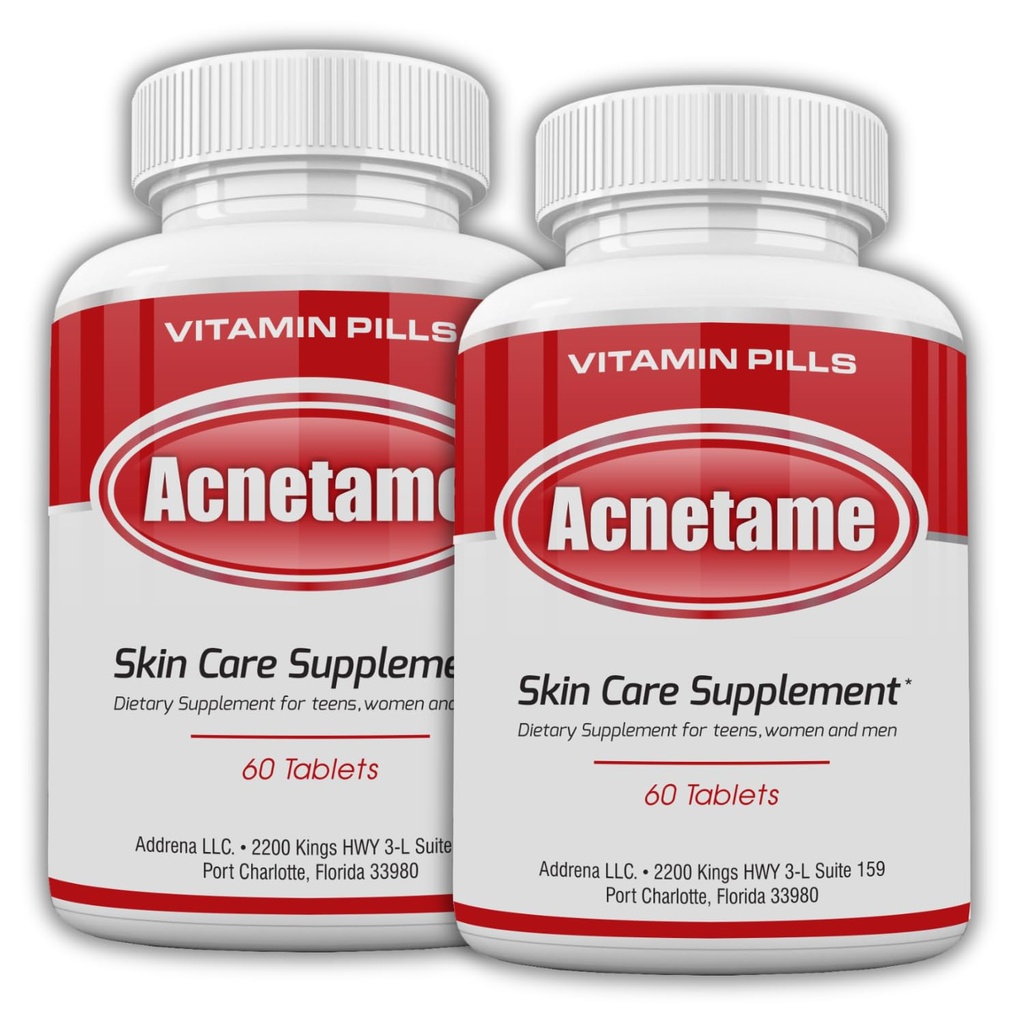 Acne Pills 2 Pack 120 Pills - Acne Breakouts的维生素补充剂 - Hormonal Pimple药片,用于清理女性、男性、青少年和成年人的油皮