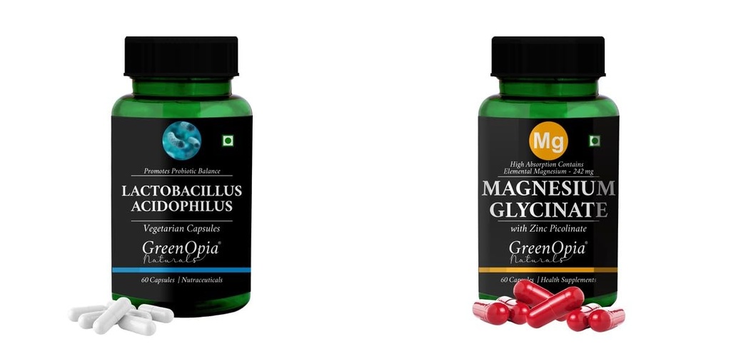 Lactobacillus Magnesium Glycinate Zinc Wellness Daily Vitality |60 CAPSULES