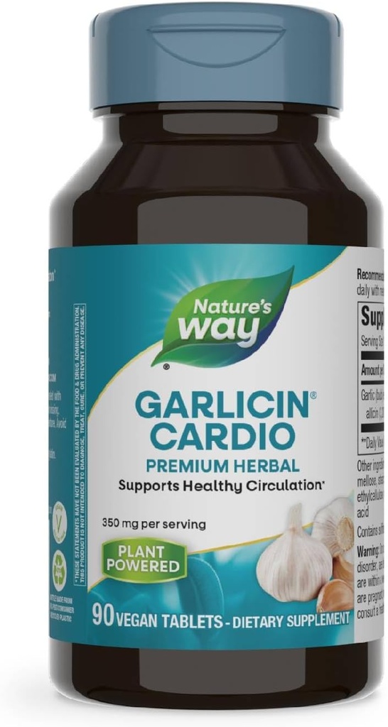 自然之道 大蒜 Cardio Premium 草药健康循环支持* 每服90毫克