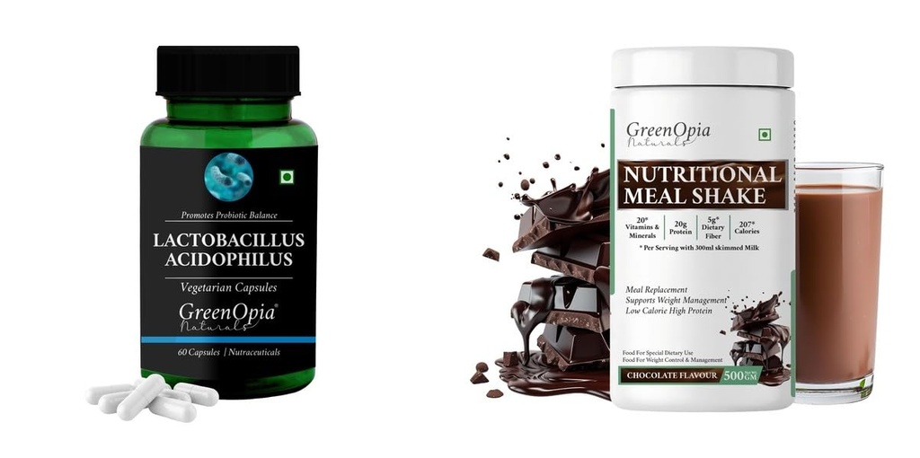 Lactobacillus Nutritional Meal Shake Chocolate Wellness Daily Vitality |60 CAPSULES