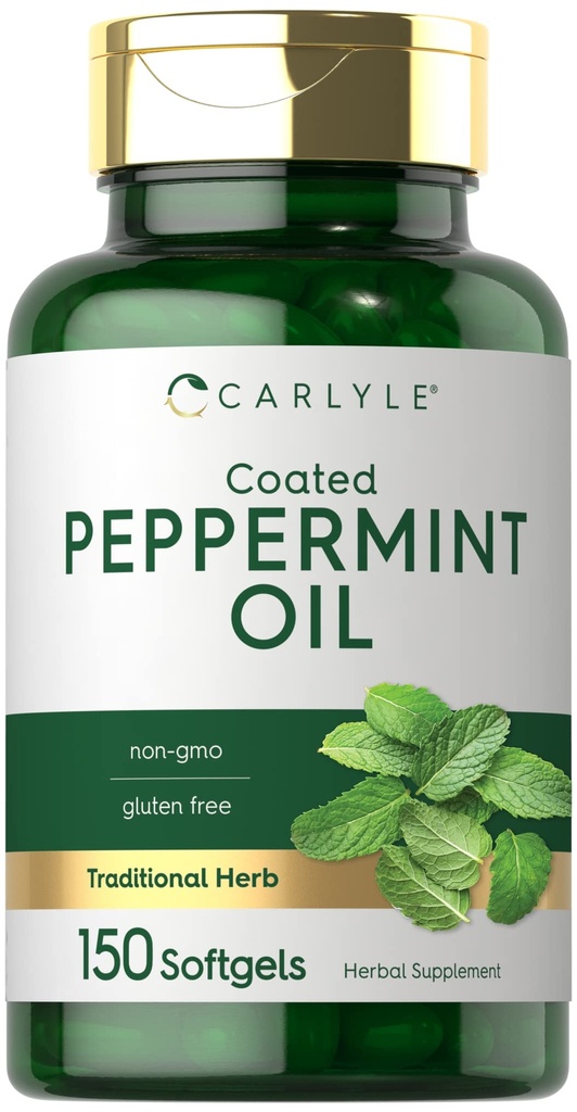 Carlyle Peppermint Oil Capsules 150 软胶 草药补充剂 → Non-GMO, Gluten Free