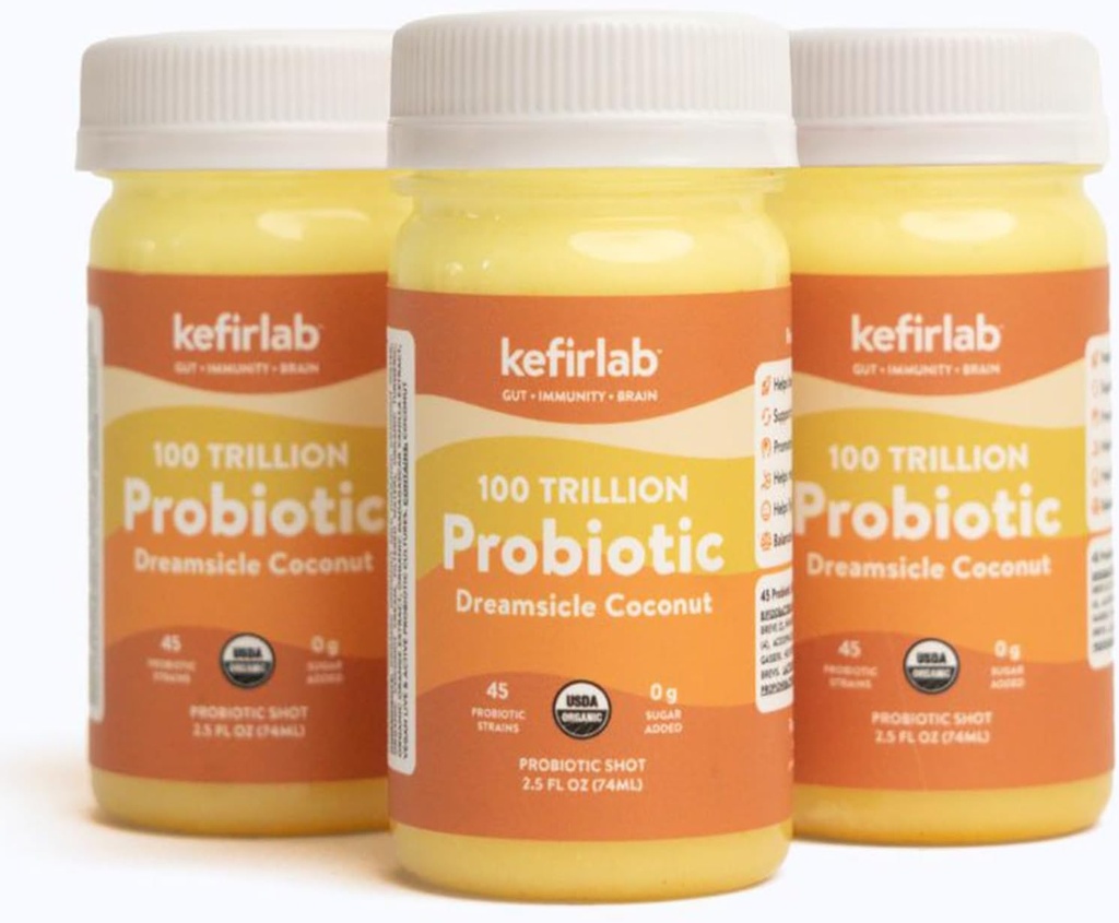 KefirLab Probiotics 100T CFU - 36 Strains - Vegan & Organization - 支持文摘、免疫系统、脑健康、Mood & 压力。