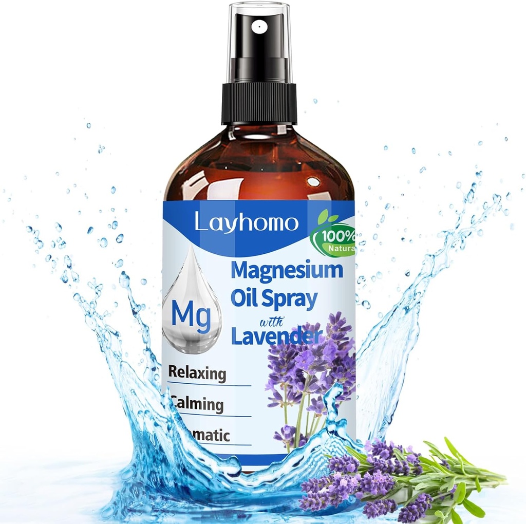用于睡眠的镁油喷洒、用于脚的Pure magnesium、Sooth Sore Muscles & Relaxing、Pain、Ultra 与拉凡德-200ML的浓度