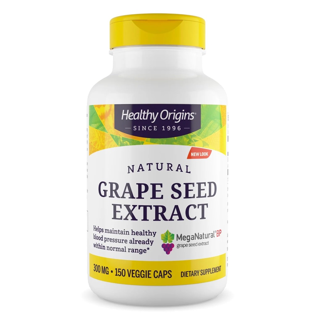 葡萄种子提取300毫克(Mega Natural BP,非GMO,加利福尼亚-Grown,Gluten Free,支持健康血压),150Vegie Caps