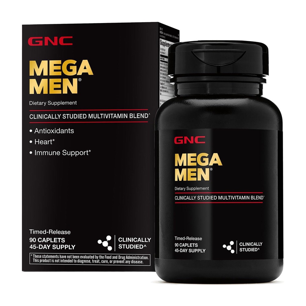 GNC Metrovitamin Caplets,临床证明感觉更好,免疫支持,能源支持,抗氧化剂,B维生素,维生素D-3,定时释放,90计,45日供应