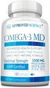 Omega-3MD - 鱼油环保局和DHA - 改善认知健康 - 1瓶 - 3个月供应