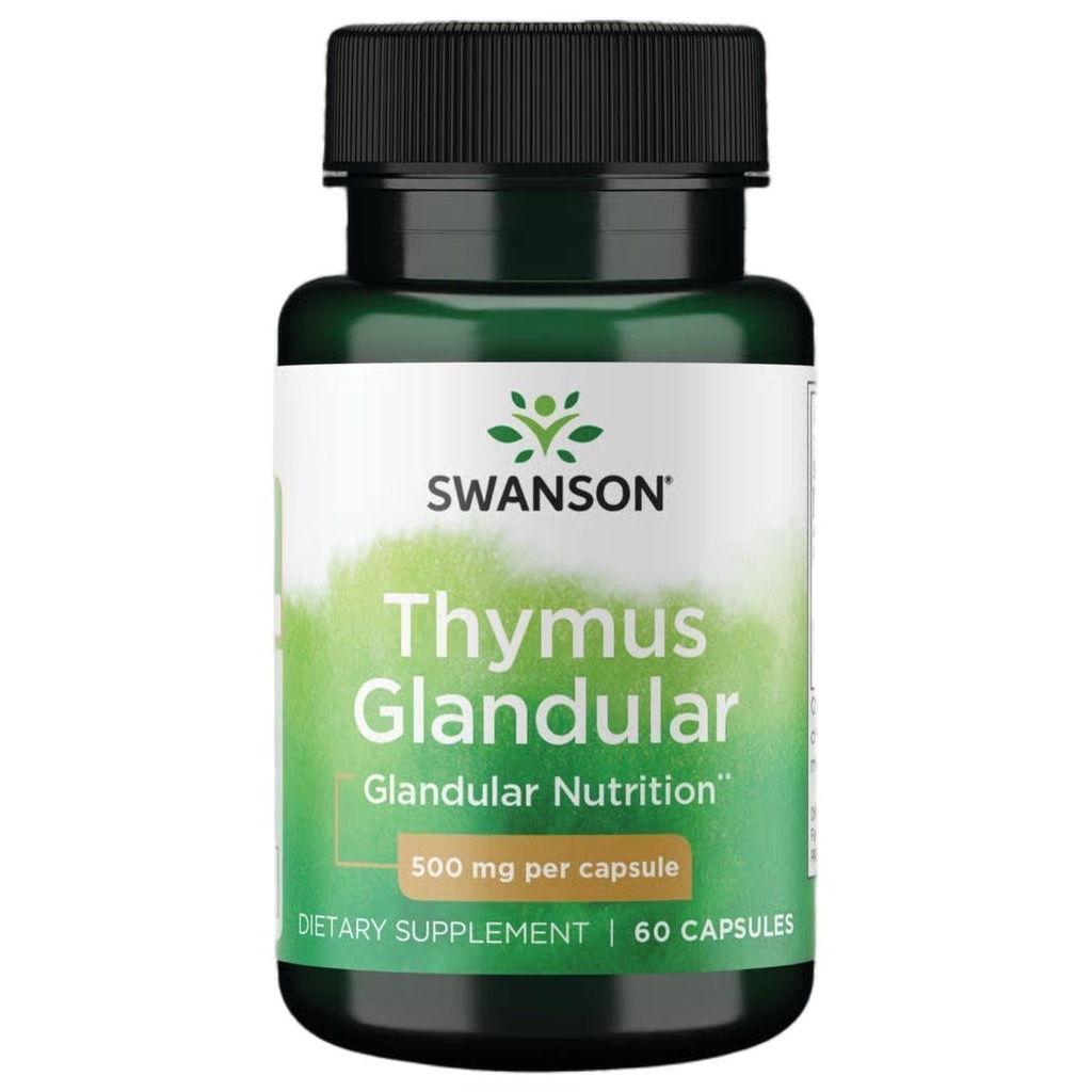 斯旺森 Raw Thymus Glandular 500 毫克 60 卡普尔