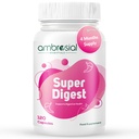 Ambrosial Super Digest with Betaine hcl Pepsin, Ox-Bile, Pancreatin & L-Glutamic Acid | Digestive Enzyme Supplements to Support Optimal Digestion & Gut Health (Pack of 1-120 Capsules)