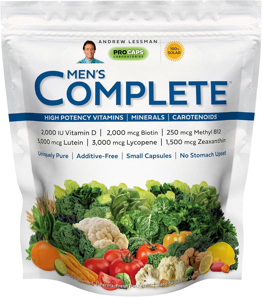 Andrew Lessman Multivitamin-Men's Complete 30 packets - 30+营养素的高Potents,基本维生素,矿物,Carotoneids. 细易向燕. 没有Binders, 没有填充器, 没有添加器