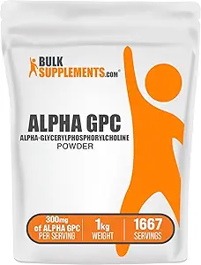 Bulk Assupports.com Alpha GPC 粉末 - Choline Assupposes, Alpha GPC 300mg - 乙酰胆碱 Acetylcholine Asssupposes, 不合格 & Gluten Free, 每服600mg, 5kg(11磅) (Pack of 5)