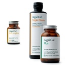 ALGAECAL Bundle - 维生素D3 完成(1 000 IU) + 维生素K2、E & A和植物基钙,用于加强骨骼和鱼油 Omega 3 1200 mg EPA DHA