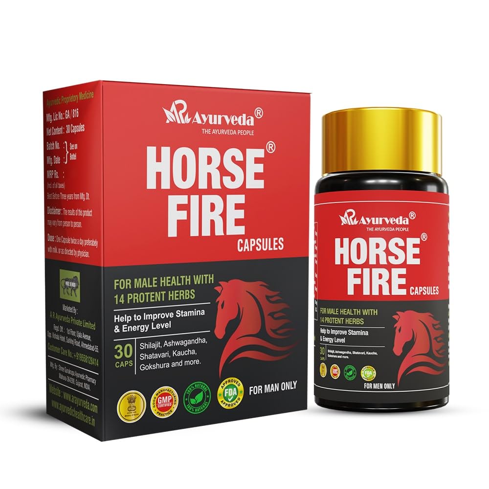 Horse Fire Capsule, Strength & Stamina Booster For Men Wellness (Pack of 30 Capsules)