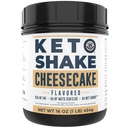 16oz 芝士蛋糕 Keto Meal 替代摇摆 - 低卡 Keto 蛋白质蛋白混合,高脂肪蛋白 与来自椰油粉、Collagen Peptides和Real USA的MCT摇摆 - 2 网卡布