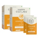 Happy Cultures Leaner you, enhances metabolism & reduces cravings, Probiotics + L carnitine + Garcinia Cambogia, helps weight management & digestion, Men & women, 30- day pack