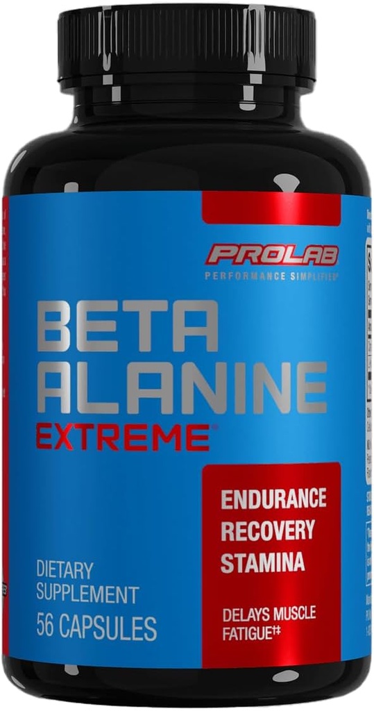 Prolab 营养 Beta Alanine Extreme with Carnosyn, 3200mg 高潜力度, 助力工作耐力和延时法蒂格( 56 Caps)
