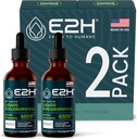 E2H 氯脂液滴 - 能源促进剂、消化、免疫系统支持和内除臭剂 - Vegan - Gluten Free - 非GMO - (2瓶)