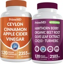 锡兰肉桂(1pk)和硝氧(Nitric Oxide)(1pk) 补充包 - 用于心脏、代谢、平衡、循环、利皮德和免疫支持-非GMO、Vegan、Gluten-Free