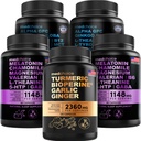 MEDCHOICE Turmeric & Ginger (120ct), Sleep Melatonin (180ct), 和Nootrotic Brain (120ct) 补充 Bundle - 脑,睡眠,和免疫支持 - Vegan, Non-GMO, Gluten-Free
