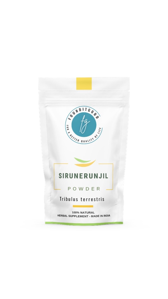 Pure Sirunerunjil Powder (Tribulus Terrestris/Gokshur) - Herbal Wellness Supplement for Urinary, Kidney & Reproductive Support