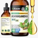 BIO KRAUTER® Ashwagandha Supplements - Liquid Drops Pure Vegan Ashwagandha for Women & Men 685 mg per Serving 4 Fl.Oz 56-Day Supply - Used for Mood Magic & Relaxation Support - Alcohol & Sugar Free