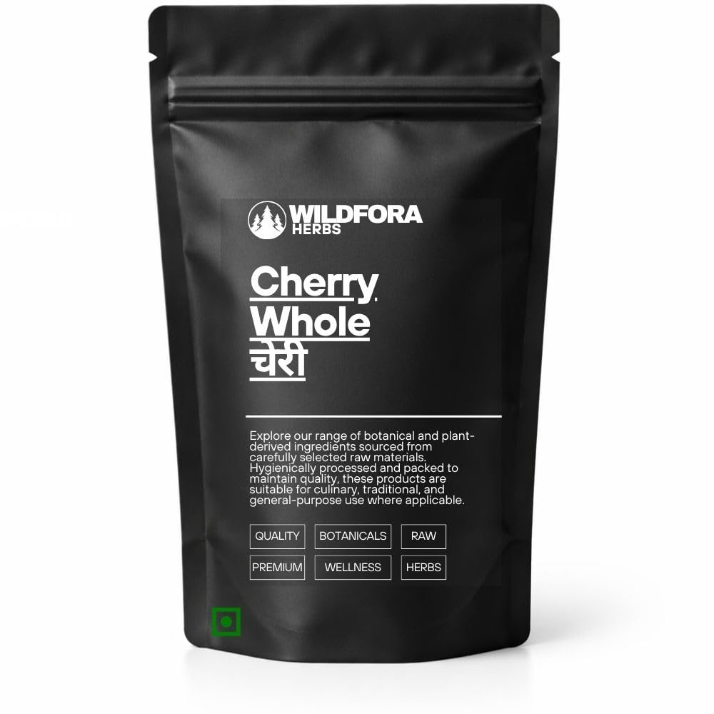 Natural Sour Cherry Whole (Prunus Cerasus) | Aaloo Baloo Vaalo Whole Fruit | Premium Tart Cherry | Rich in Naturally Occurring Plant Compounds | May Support Daily Wellness, Active Lifestyle & Nutritional Balance | Herbal Fruit Ingredient