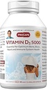 AndreW Lessman 维生素D3,5000 IU 60 Capsules - 高潜力,对钙吸收至关重要,支持骨质健康,健康肌肉功能,免疫系统,更多。