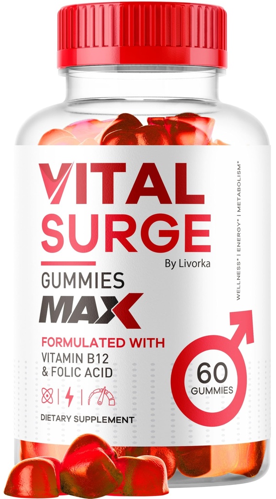 Virtual Surge - Men Gummys的Virtual Surge, Virtual Vita Surge Max 最大力量 1050 MG,VirtualSurge 补充支持Gummy高级公式,维生素Gomitas(60 Gummys)