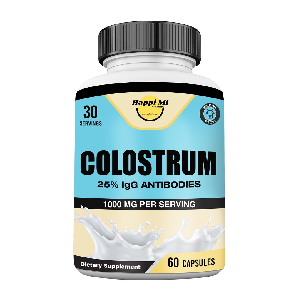 Colostrum Capsules 1000 mg Pervice - 来源于美国,25%的免疫球蛋白用于免疫支持和口服保健,60个Capsules,30个服务